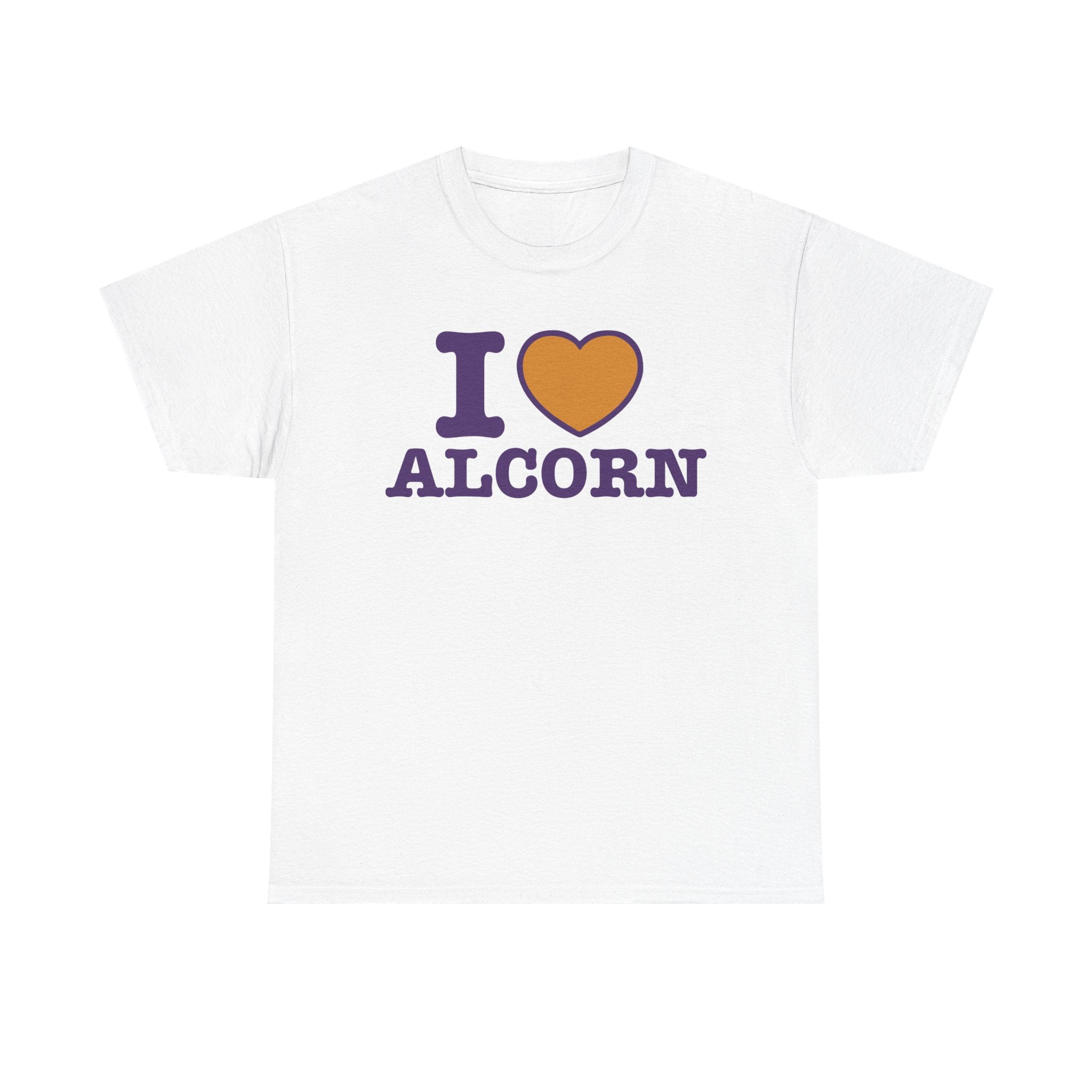I Love Alcorn Unisex Heavy Cotton Tee | College Spirit Wear, Gift for Students, Alumni T-Shirt, Back to School, Casual Everyday Wear